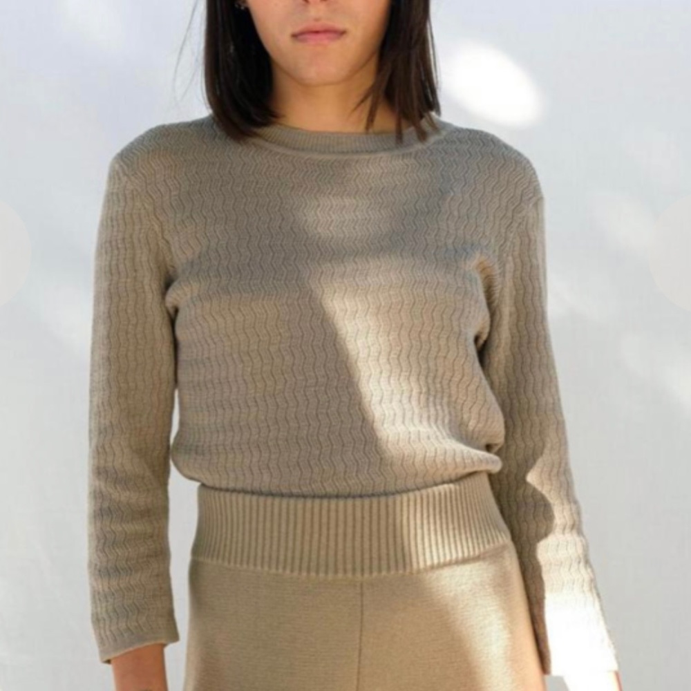 Micaela Greg Ripple Knit Tee
